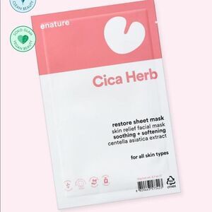 EENATURE 2 masks Squeeze Green Watery Sheet Mask & Cica herb plus Ipsy bag new